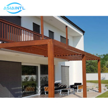 Modern Design Customized Powder Coat Motorized Outdoor Waterproof Profile Aluminum Frame Pergola